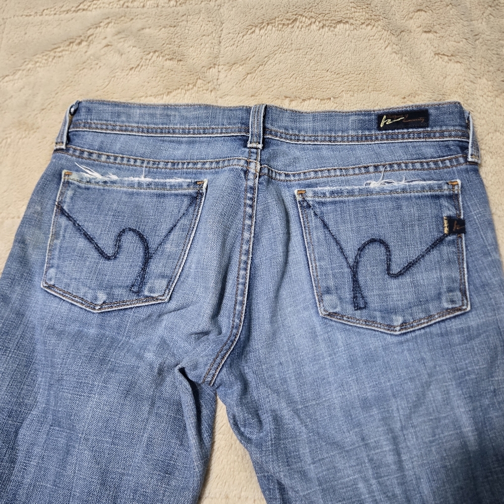 Citizens of Humanity Ingrid #200 Stretch Low Waist Flare Jeans Size 28 - Picture 7 of 16